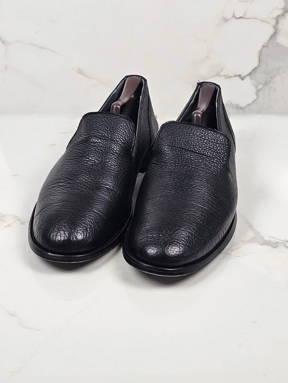 Tecovas The Monterrey Black  Leather Venetian Slip-On Loafers (Men’s Size 13 D)